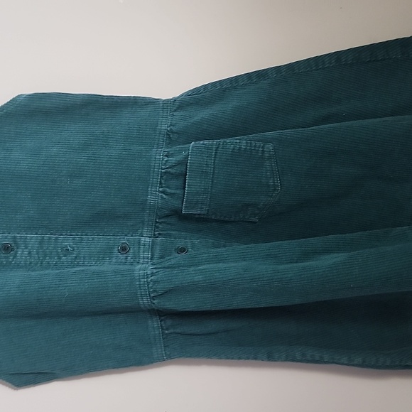 Cord short sleeve teal vintage dress - Picture 2 of 3